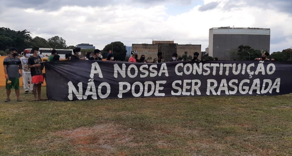 Kayapó se unem ao Levante pela Terra, em Brasília, para defender os direitos dos indígenas
