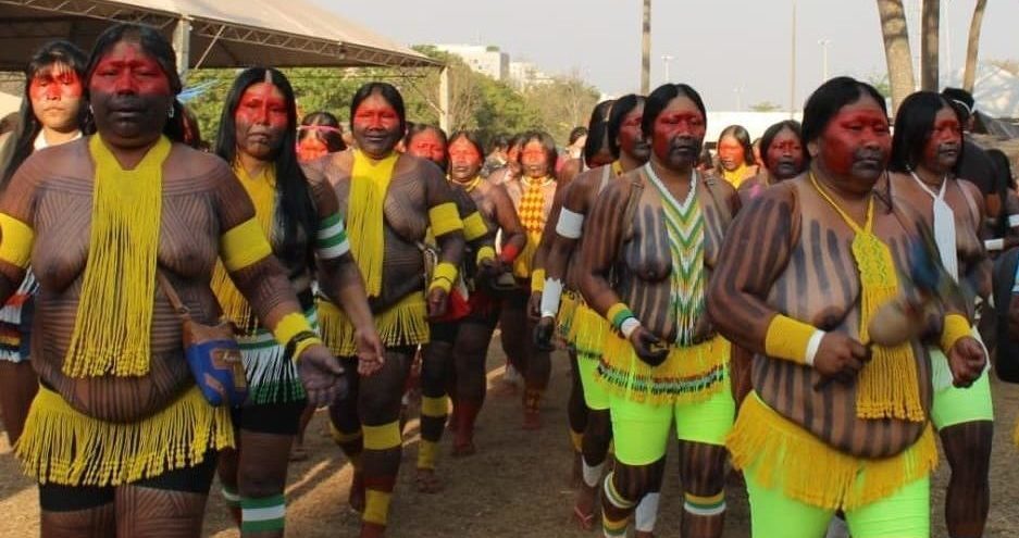 Kayapó participam em Brasília da 2ª Marcha Nacional de Mulheres Indígenas
